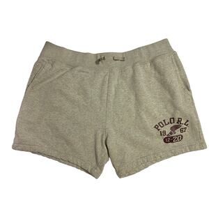 Polo Ralph Lauren Logo Fleece Shorts Men’s Size XL Gray 5" Inseam Casual